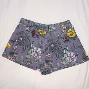 H&M purple floral shorts